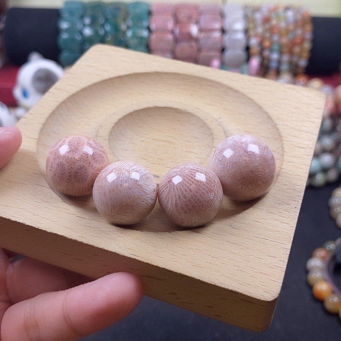 *****硅化珊瑚（珊瑚玉）未镶嵌单珠