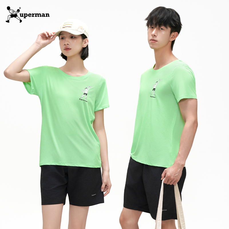 【专属链接】Xuperman卡通ip短袖t恤夏季轻薄透气运动速干上衣