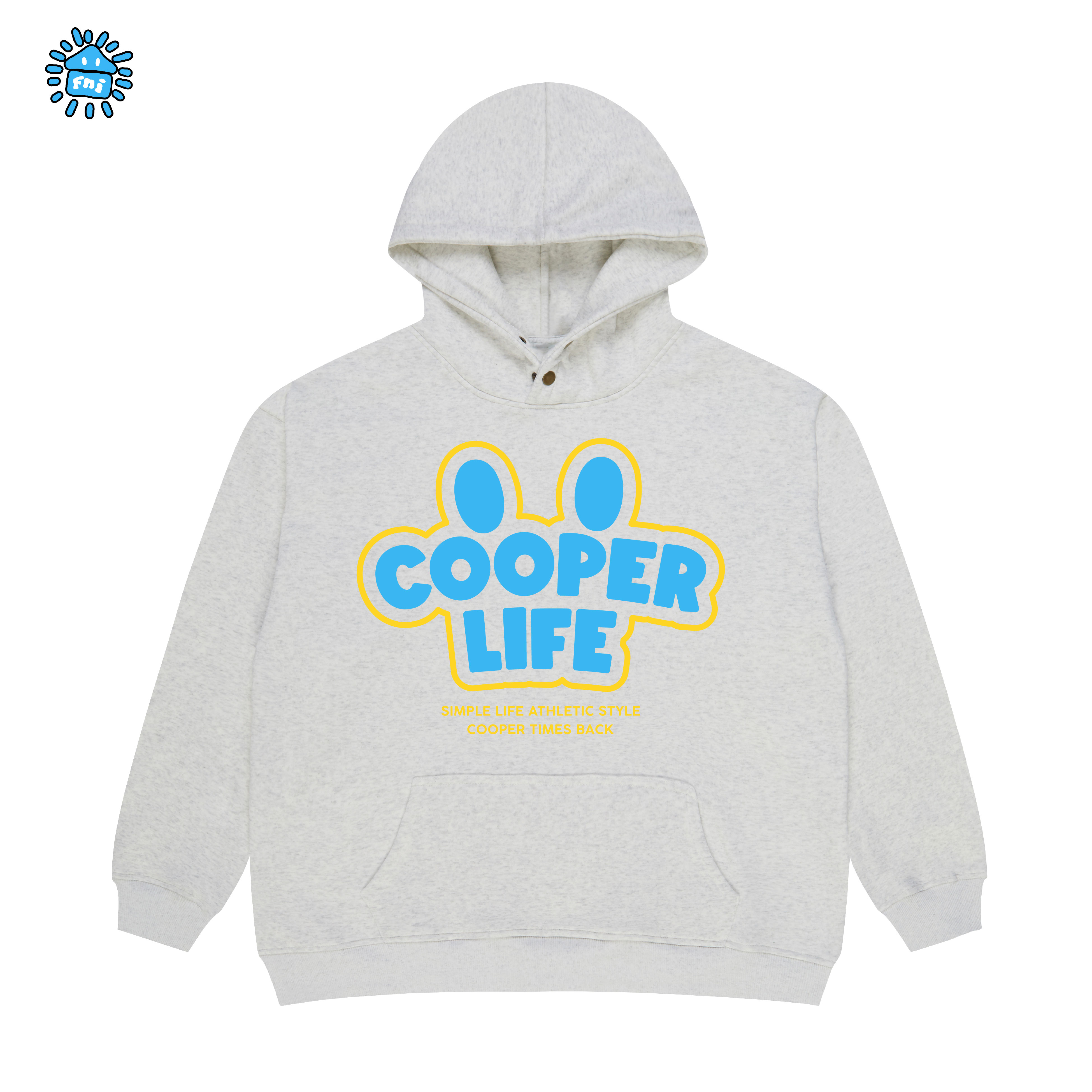 FNI Cooper系列（cooper眼睛）男女同款美式加绒连帽卫衣秋冬款发泡