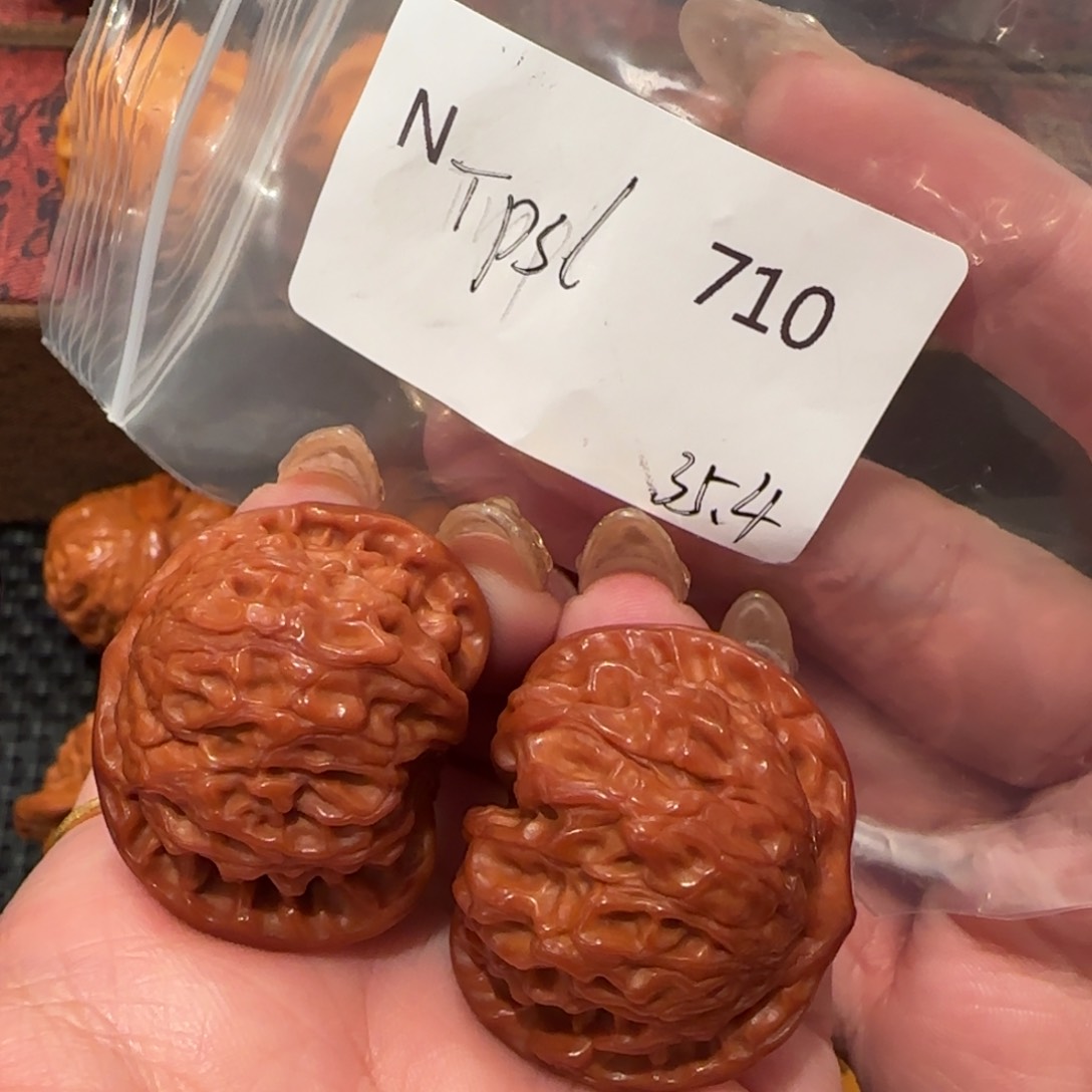 桃核吊坠粗筋盘山35精品