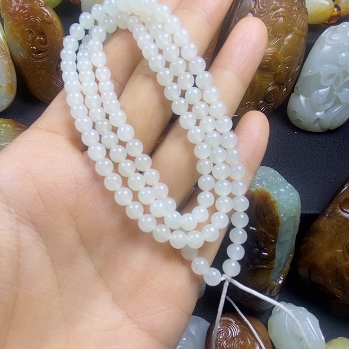 和田玉未镶嵌手链