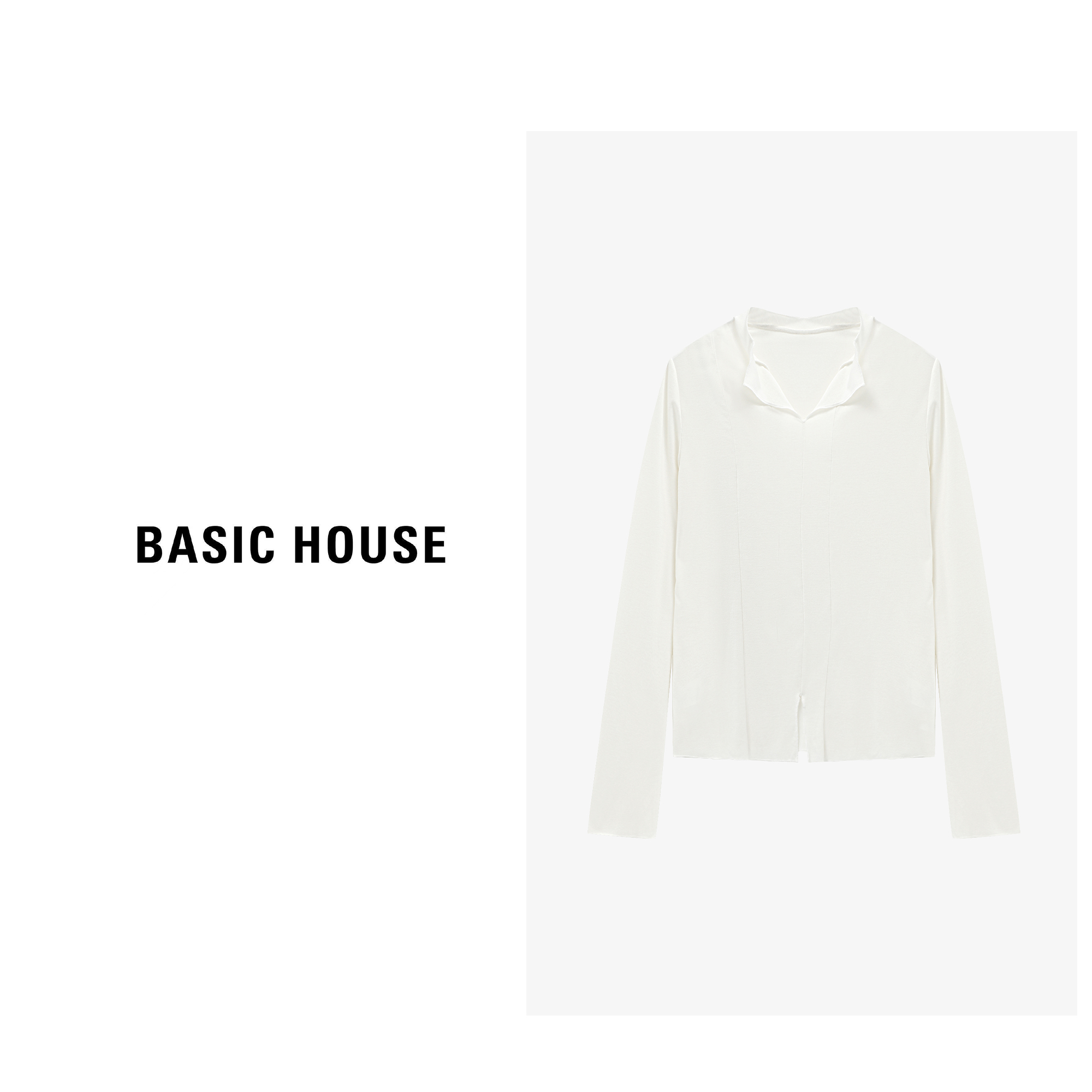Basic House/百家好新款休闲时尚韩系慵懒风长袖T恤女B0625B5CWC2