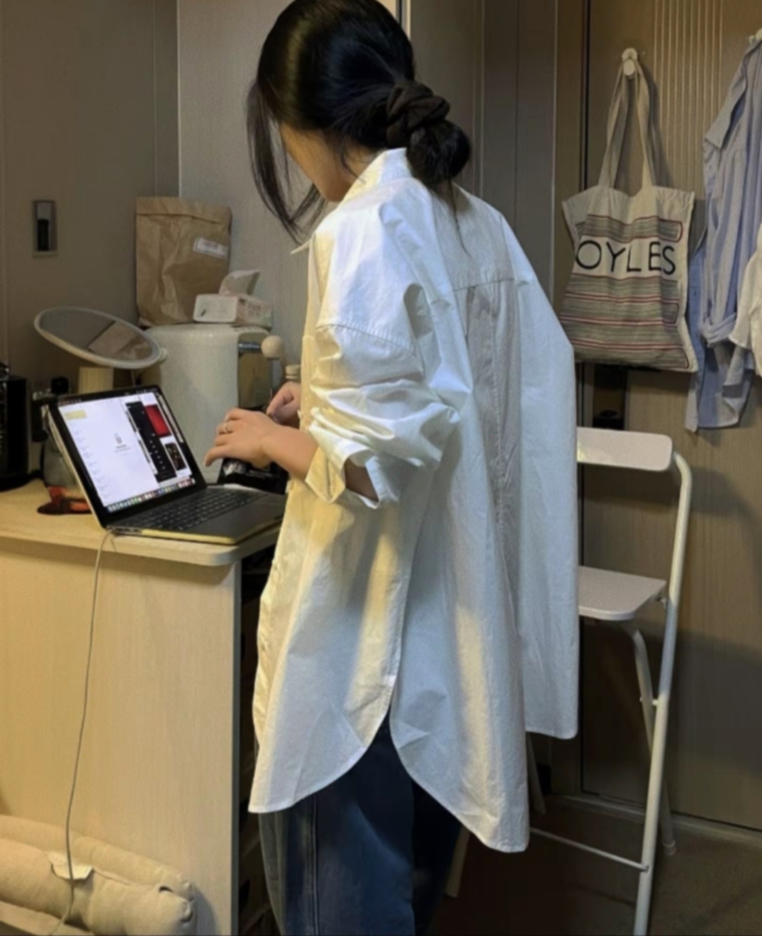 2026秋季新款文艺韩版慵懒风简约气质休闲宽松长袖