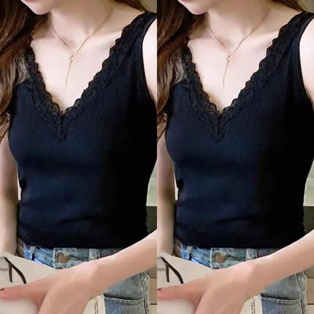 4683 秋冬女士无痕乳胶保暖背心 F28