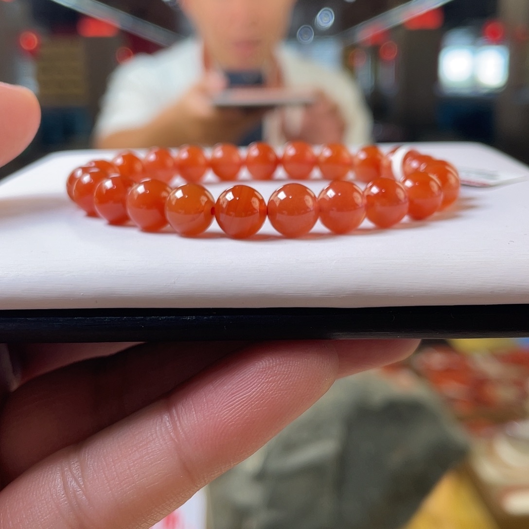 南红玛瑙未镶嵌手链8mm
