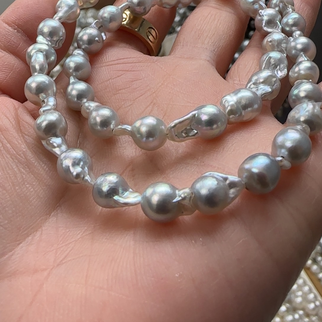 海水珍珠颈饰银S925镶嵌