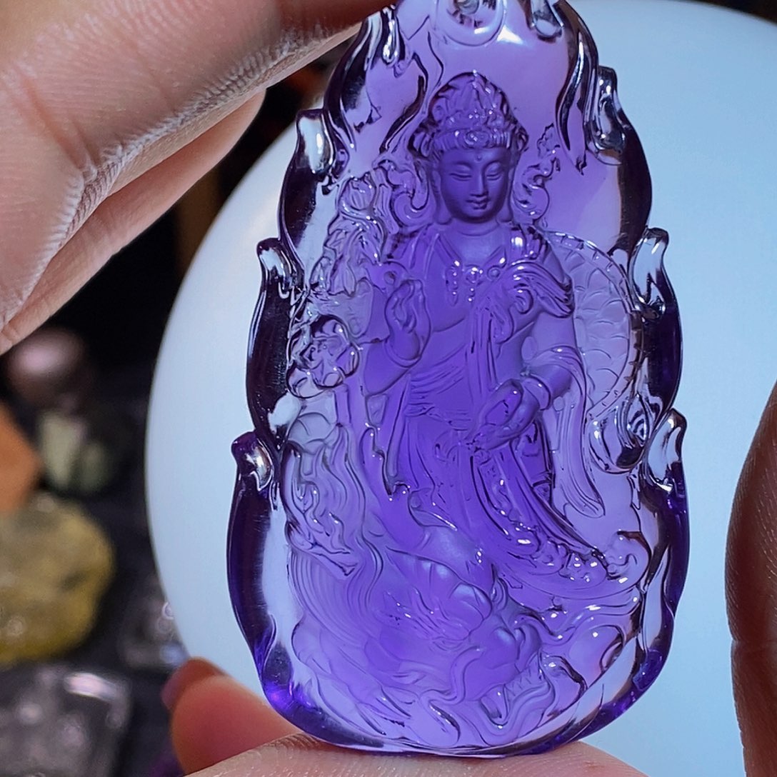 笑***生水晶颈饰未镶嵌吊坠