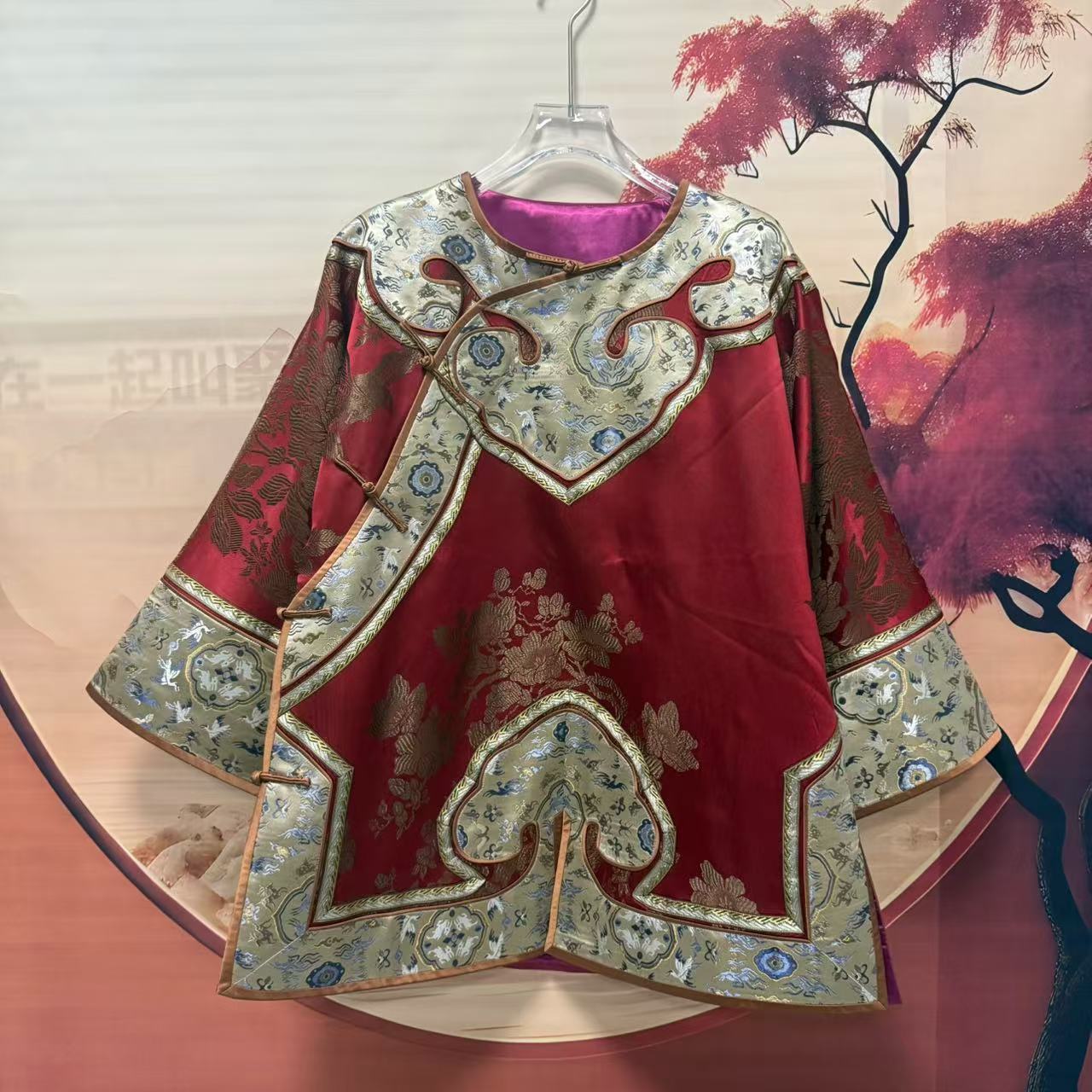 【四如意头太太服1299】老软缎老织锦面料新中式国风复古太太服上衣