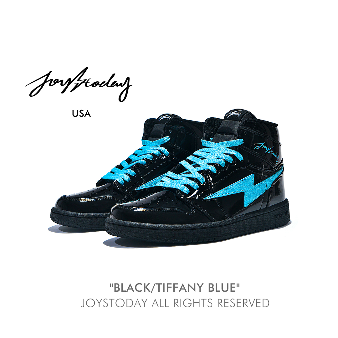 AIR JOYSTODAY闪电AJ1国际时装周明星款蒂芙尼蓝透⽓经典百搭板鞋