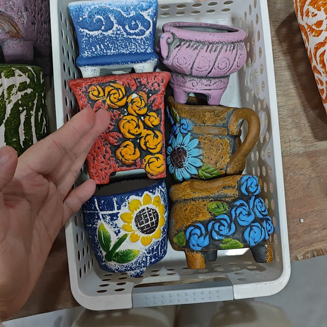 红陶吸水透气的白陶花盆凑满12发货