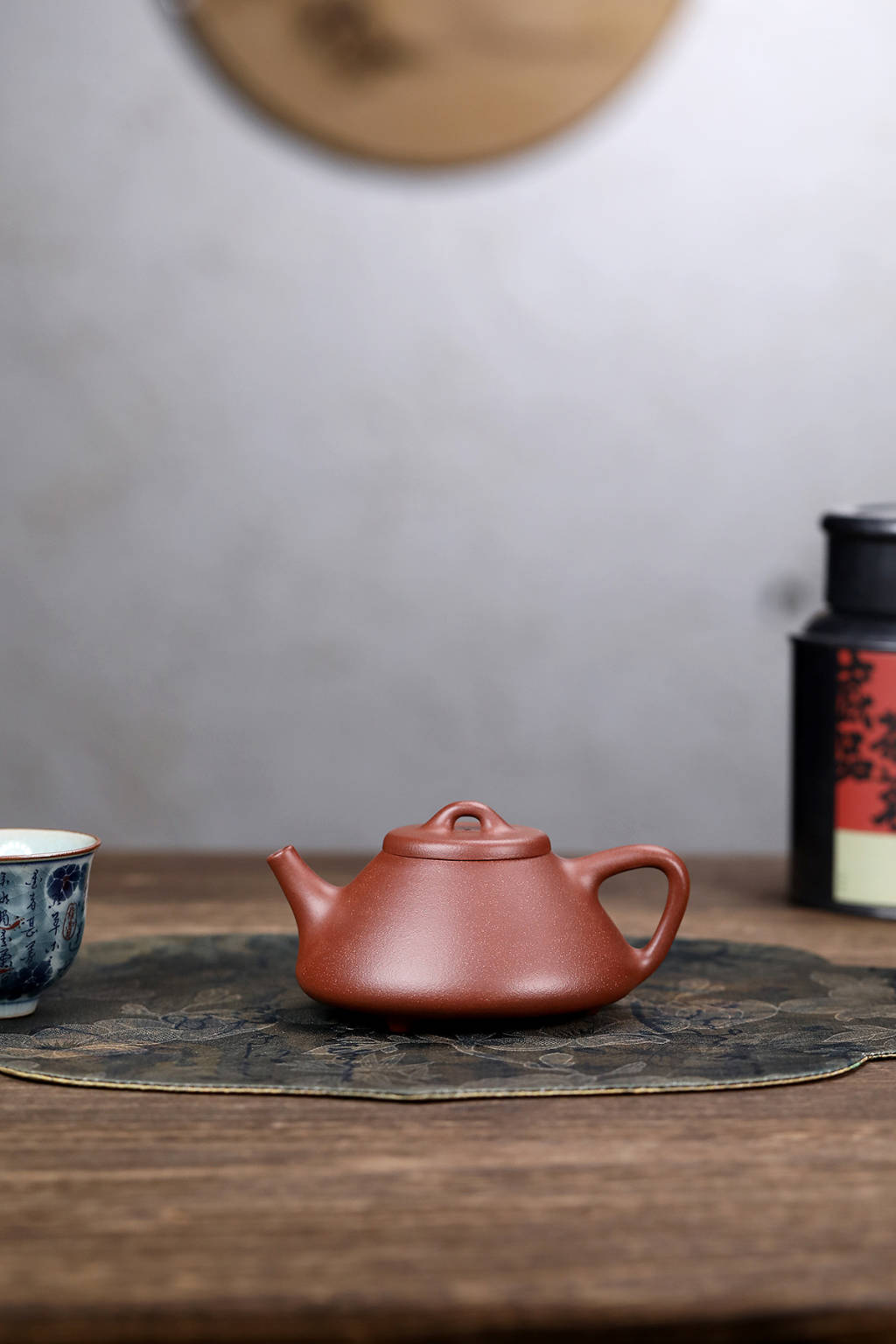 紫砂壶子冶石瓢红清水泥190cc