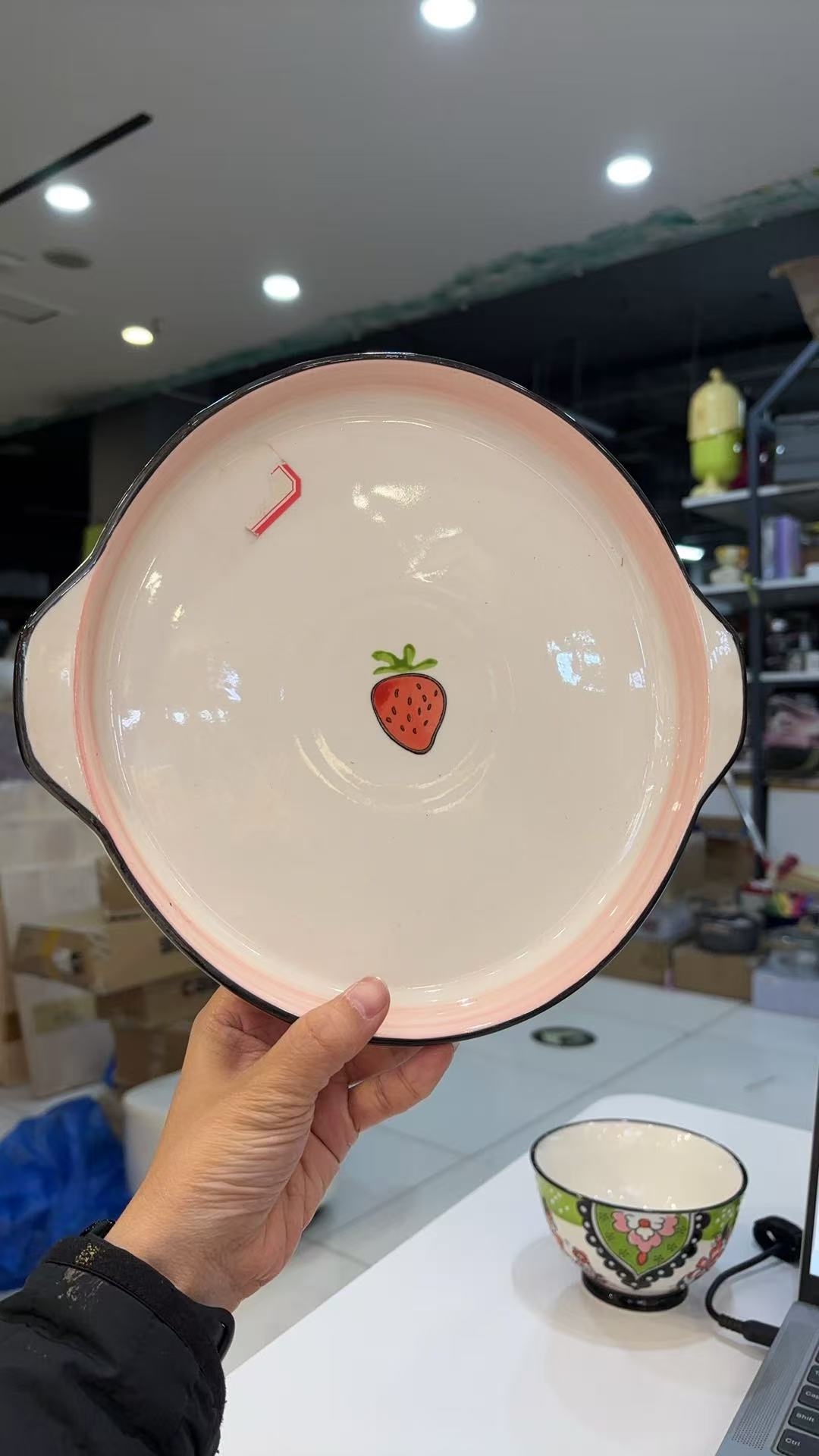 明字-10.5寸双耳圆盘(草莓) 915106