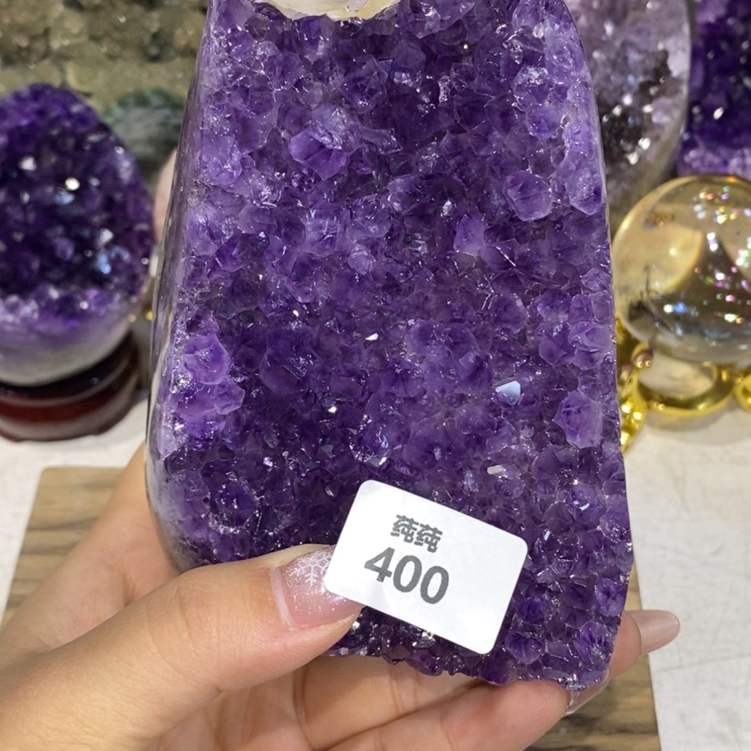 大型摆件（非配饰）未镶嵌紫晶超水润方解石