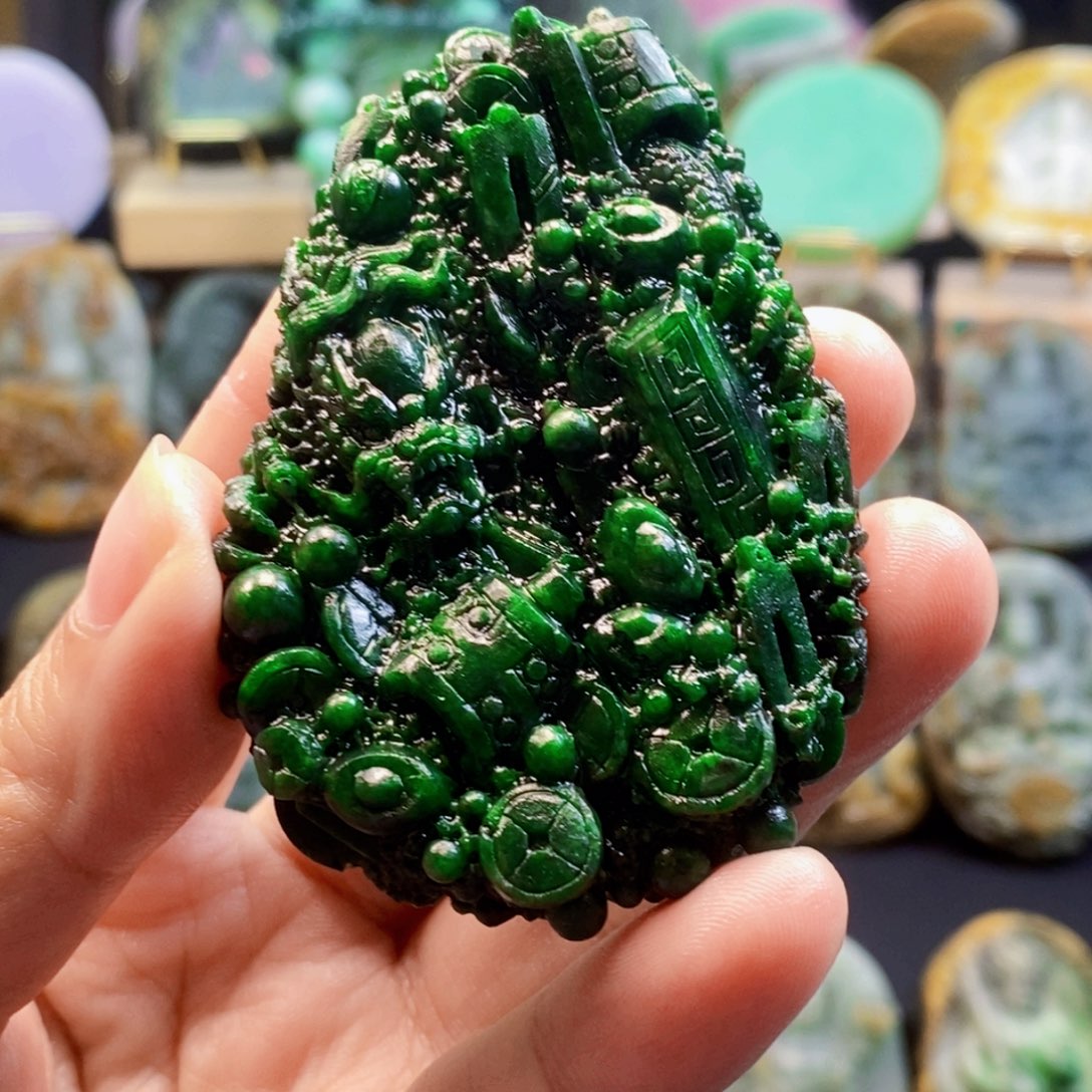 我***贝定制翡翠未镶嵌毛坯货定制加工