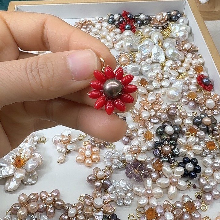 淡水珍珠颈饰银S925镶嵌