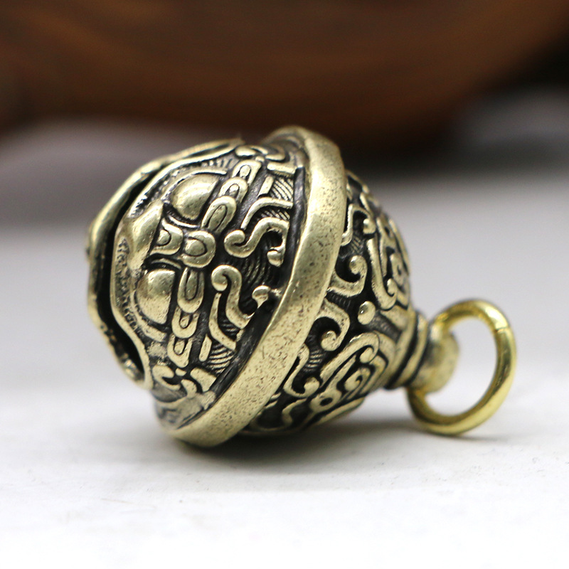 铜吊坠配件纯铜口哨铃铛马蹄扣精致时尚简约复古潮流艺术钥匙扣