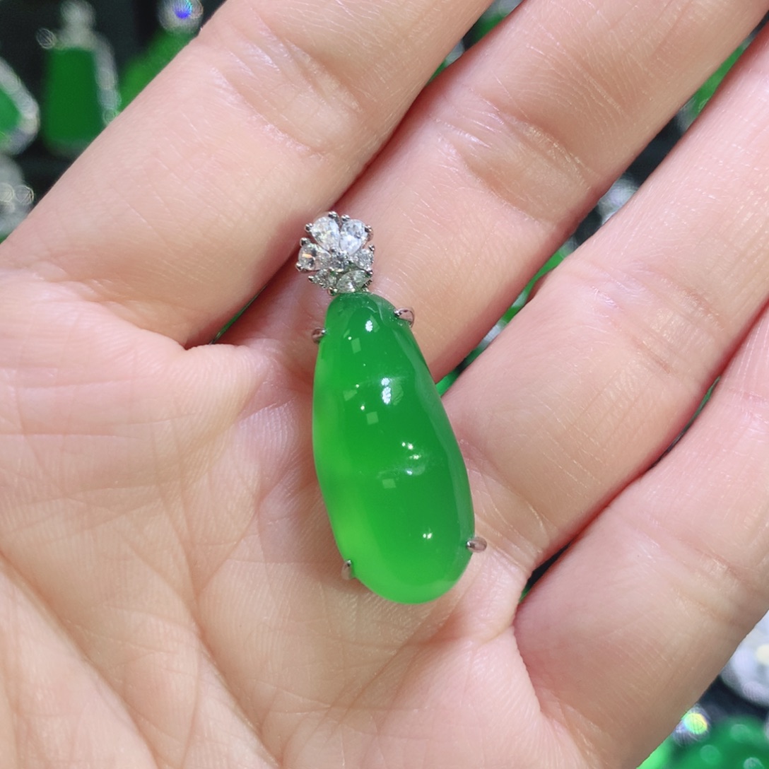 玛瑙/玉髓银S925镶嵌颈饰