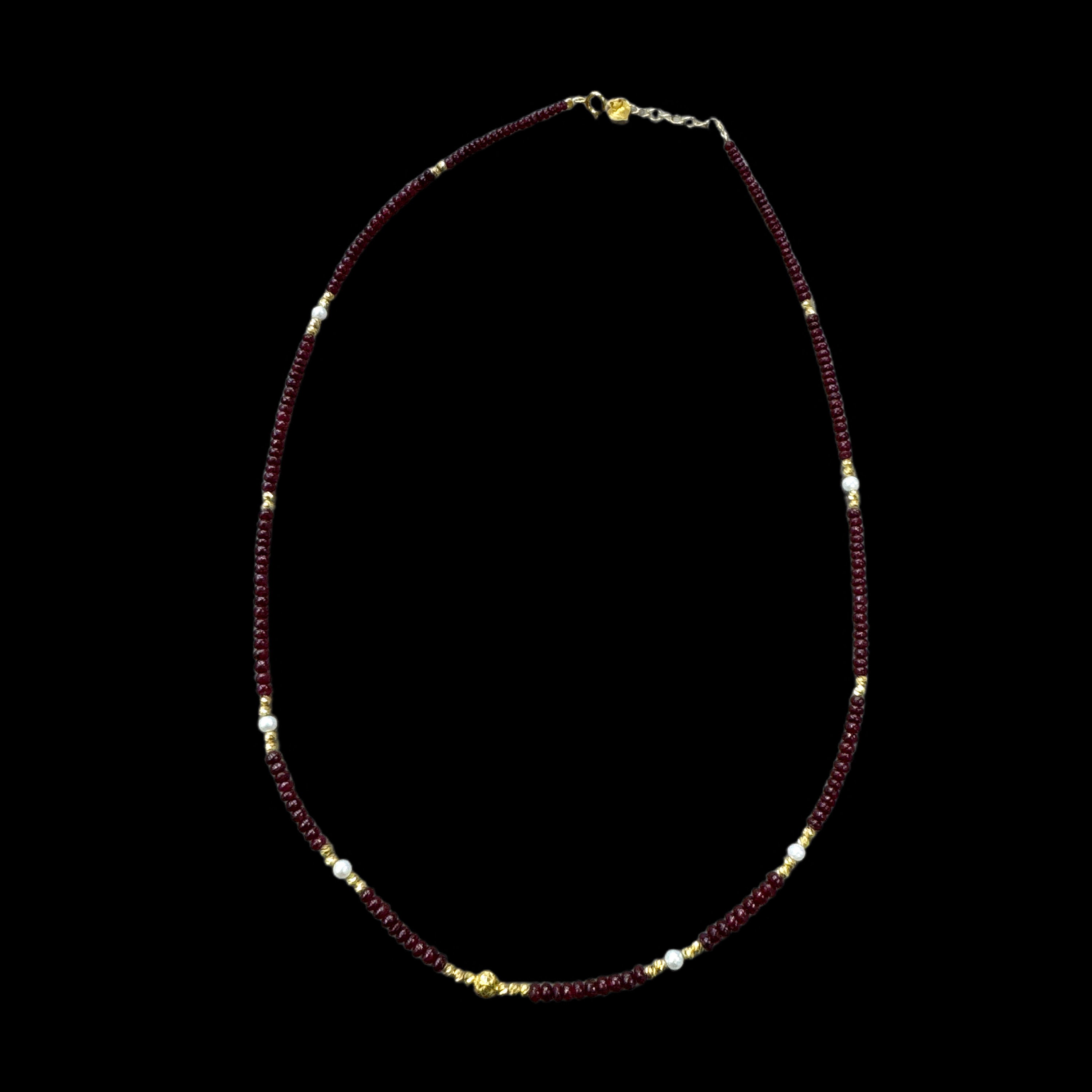 N4889红宝石项链18K多样性发一