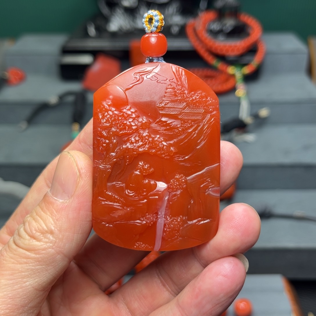 南红玛瑙达摩悟道未镶嵌