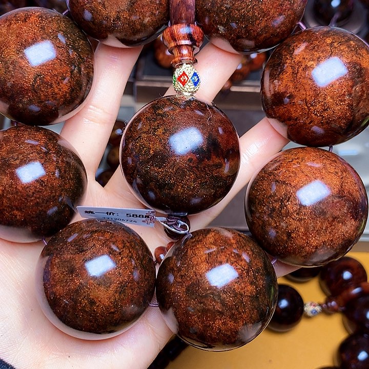 花梨木类手串/手链黄花梨风化料老挝花梨土埋料4.0