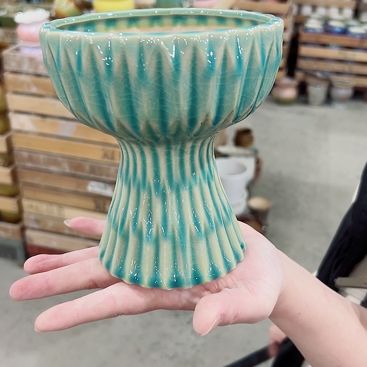 有孔.凑满10元发货多肉陶瓷花盆！