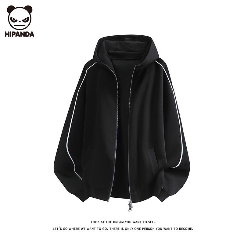 Hi Panda开衫连帽卫衣男休闲百搭新款潮流秋冬款舒适时尚潮牌上衣
