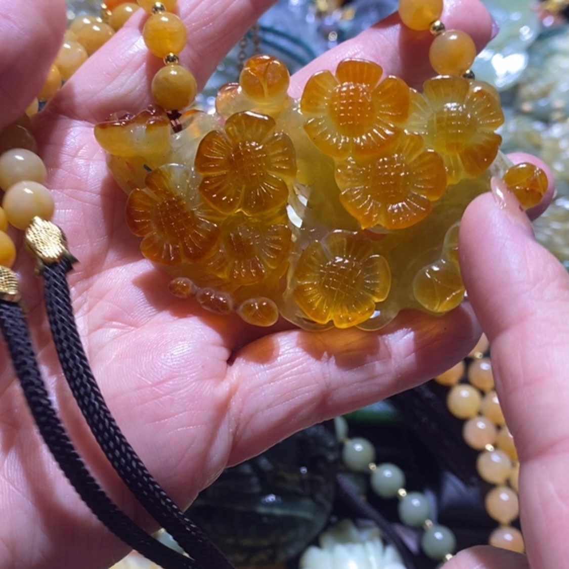 【闪购商品】岫玉毛衣链未镶嵌