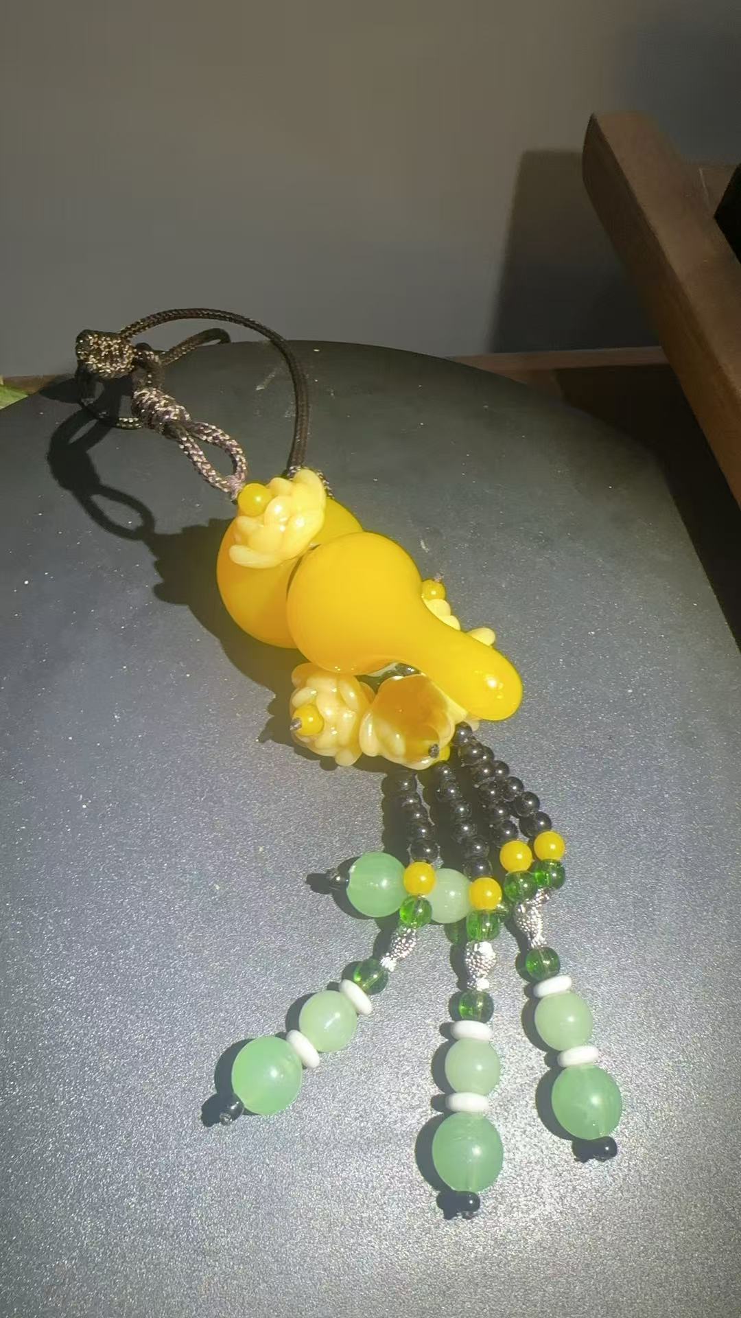 K154 精品黄色莲花葫芦车（无礼盒）