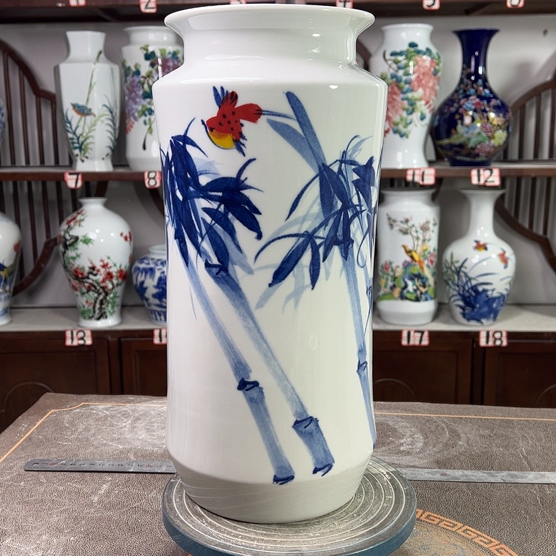 陶摆件景德镇陶瓷书竹