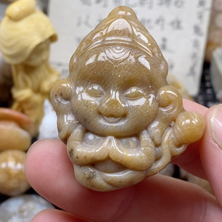 颈饰未镶嵌硅化珊瑚（珊瑚玉）