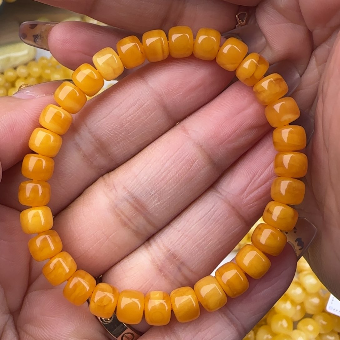 蜜蜡手链未镶嵌老花老型手串