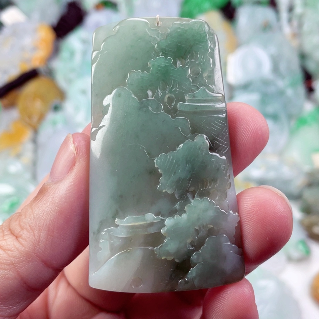 翡翠未镶嵌吊坠(不含链)