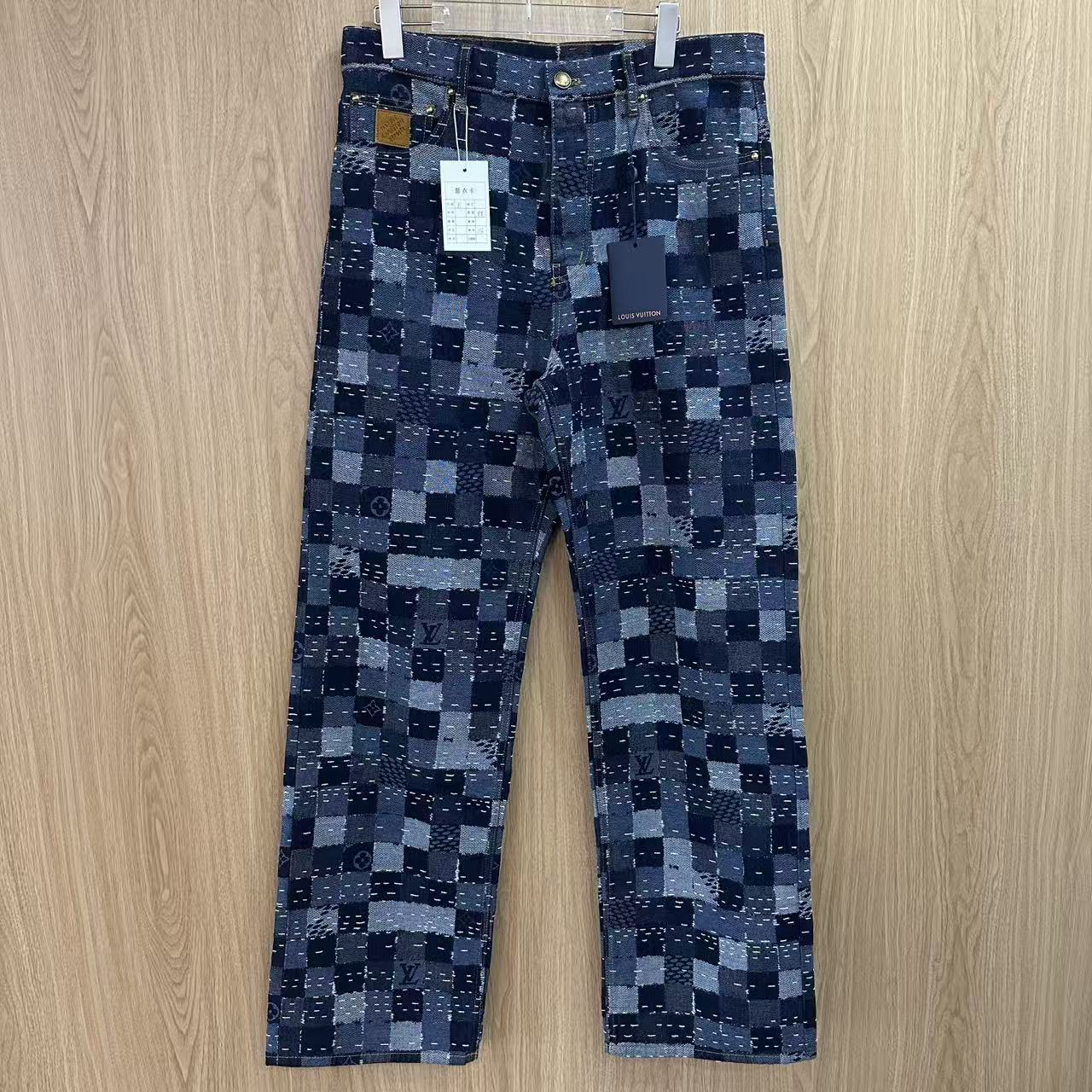 未使用 LouisVuitton/路易威登 FW25棋盘格滑板牛仔裤31码2591505
