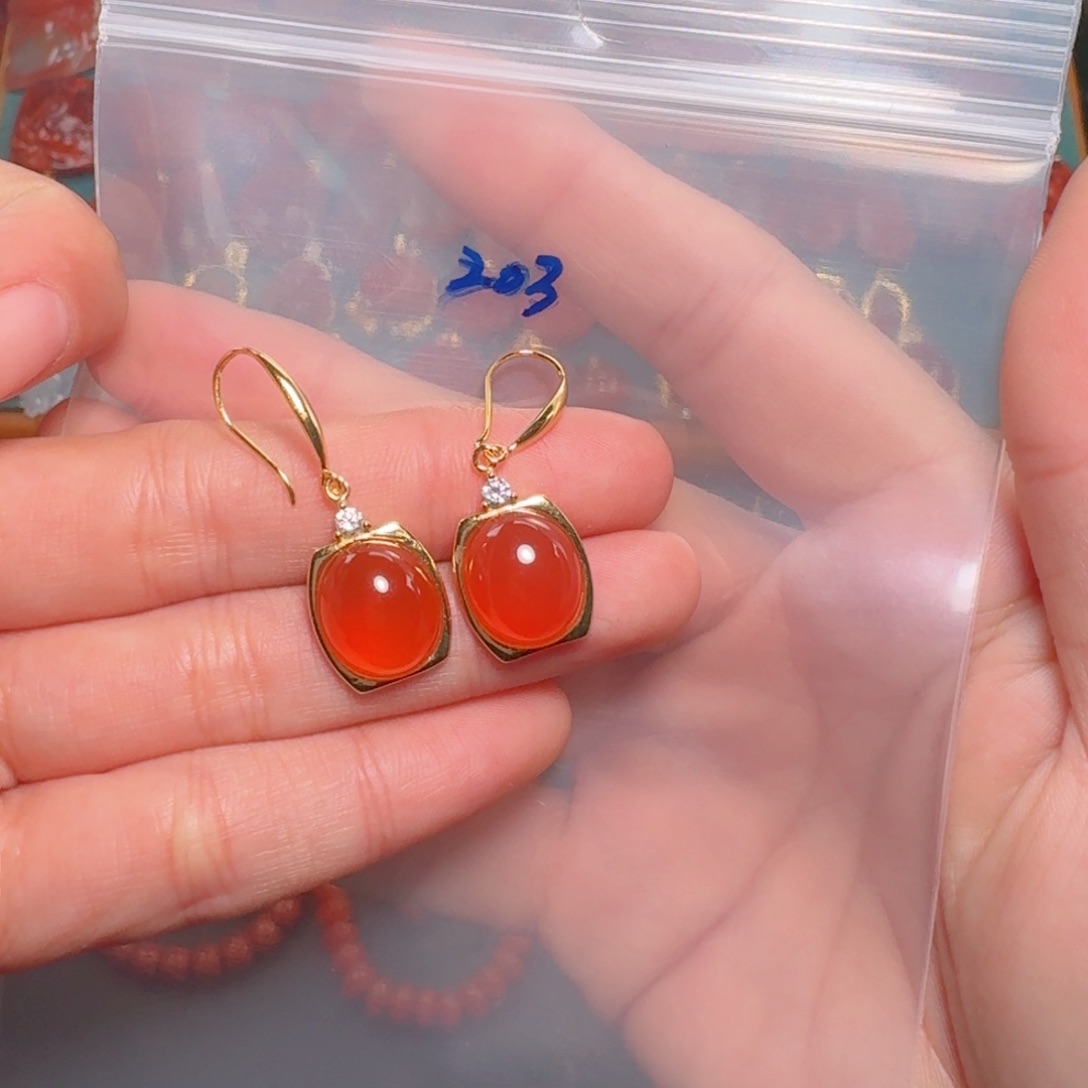 南红玛瑙南红银S925镶嵌