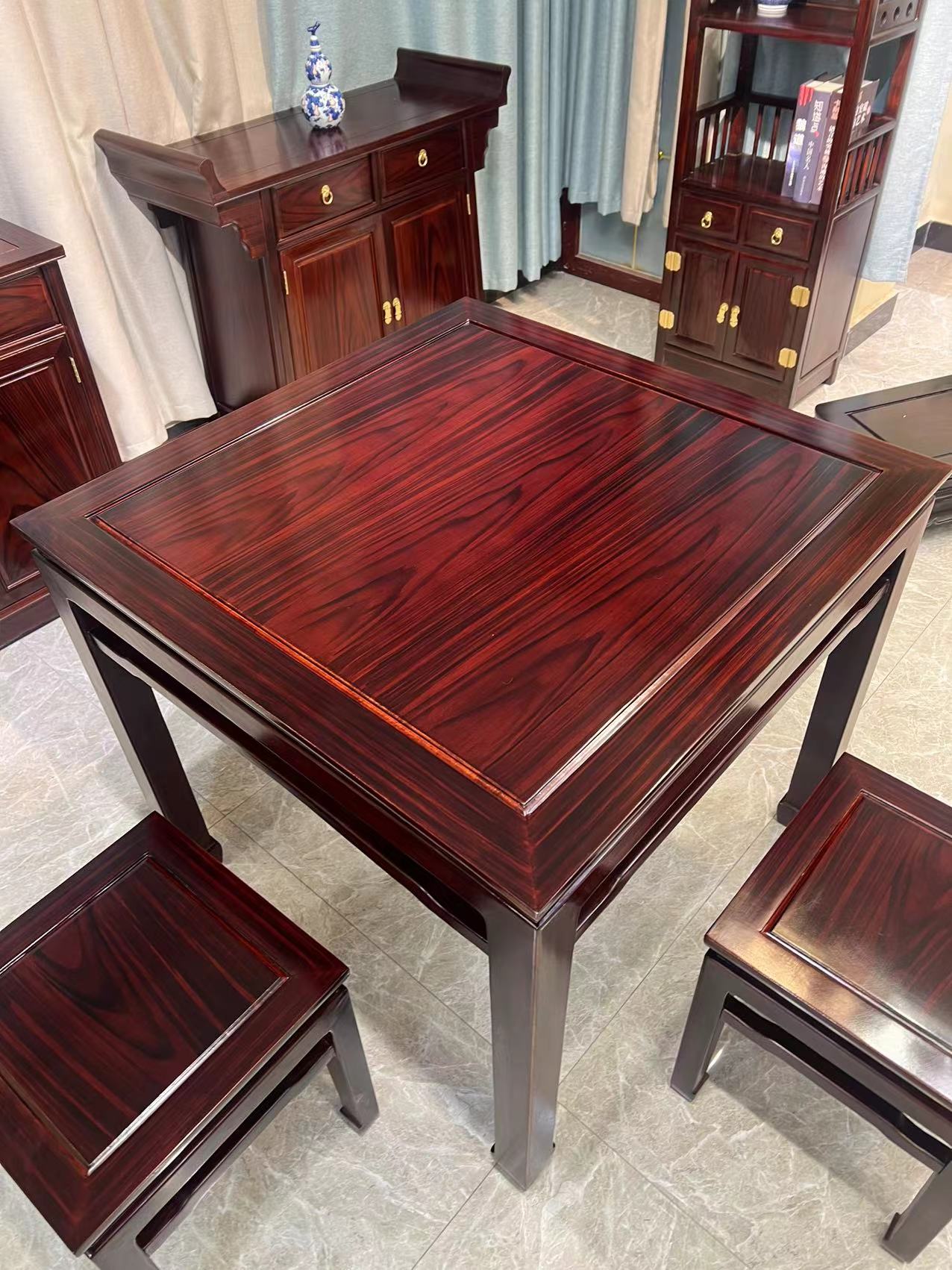 黑酸枝 88方桌一桌四凳