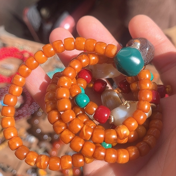 蜜蜡颈饰未镶嵌T****舞