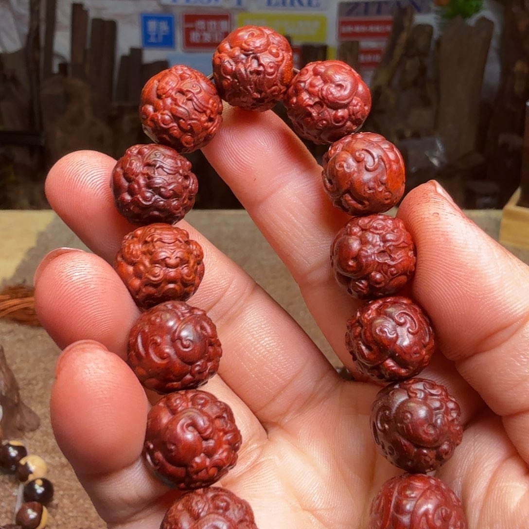 檀香紫檀（小叶紫檀）手串1.5