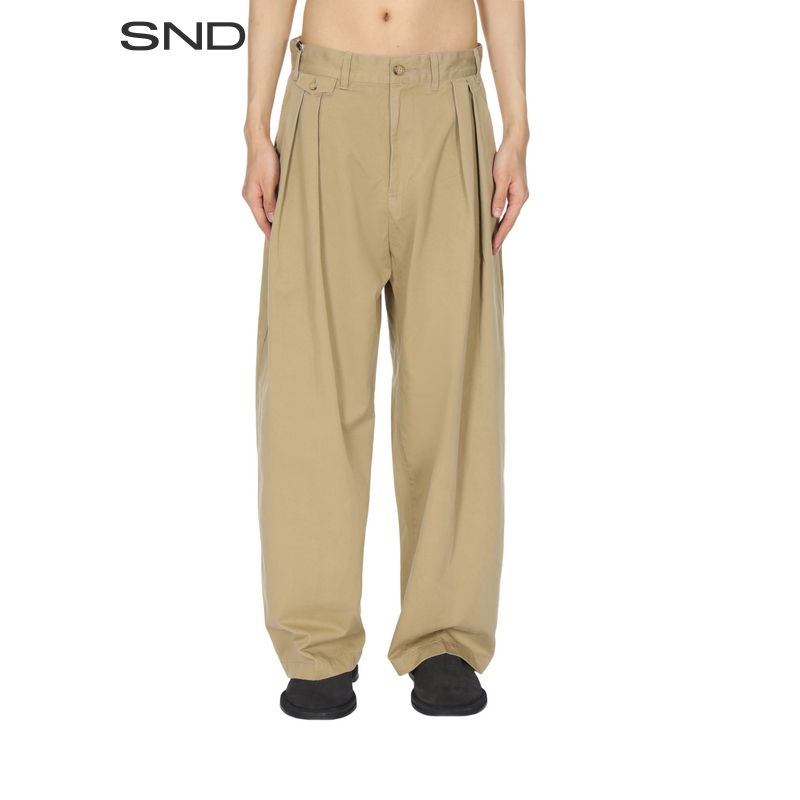 【SNDSTUDIO NICHOLSON 设计师品牌】PF25 SN X BEAMS 双褶宽松长裤