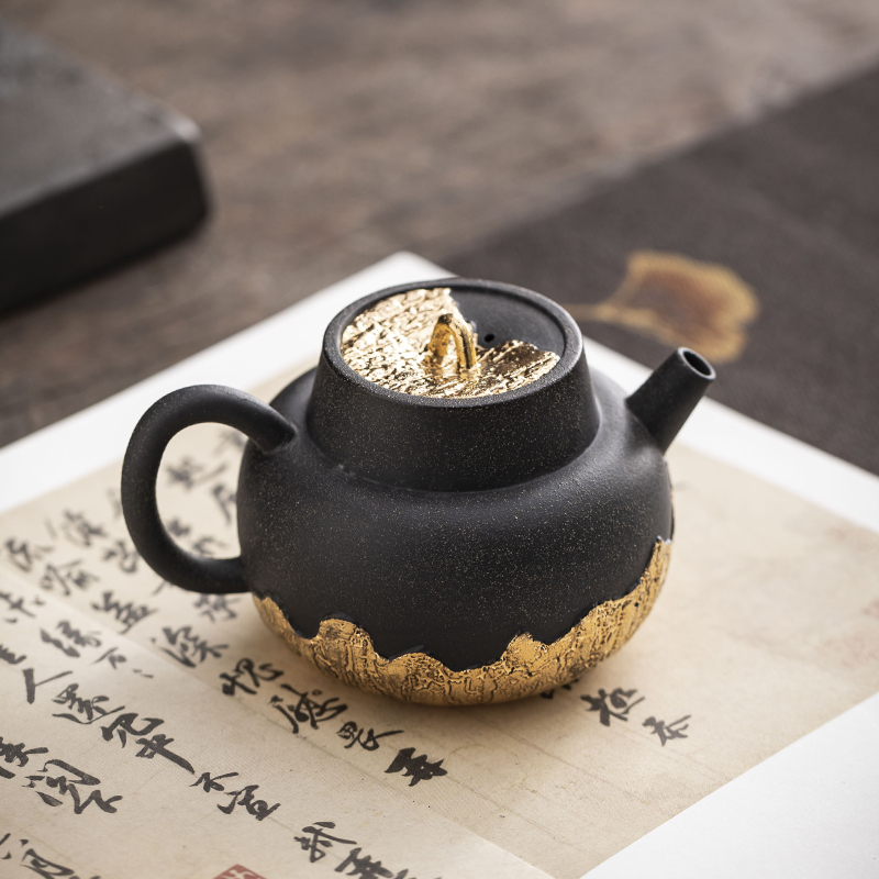 蕴香山房墨泥锡土流金岁月手工陶瓷纯手工正把壶泡茶壶家用茶具