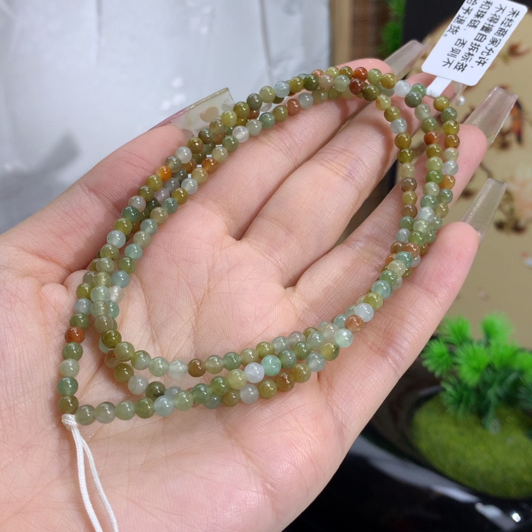 翡翠手链未镶嵌卡3.8多宝小米