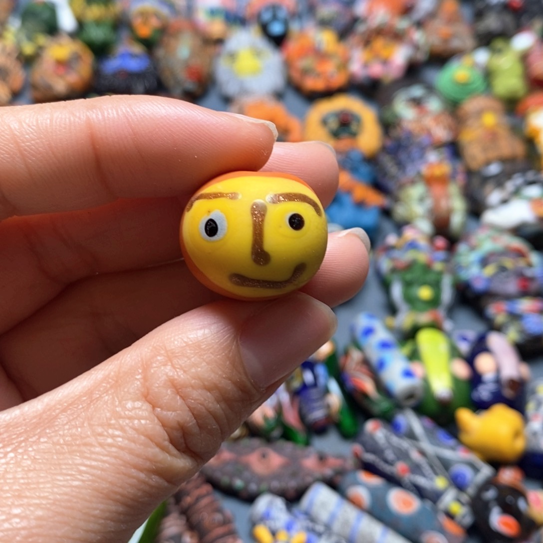 琉璃颈饰印度尼西亚脸珠