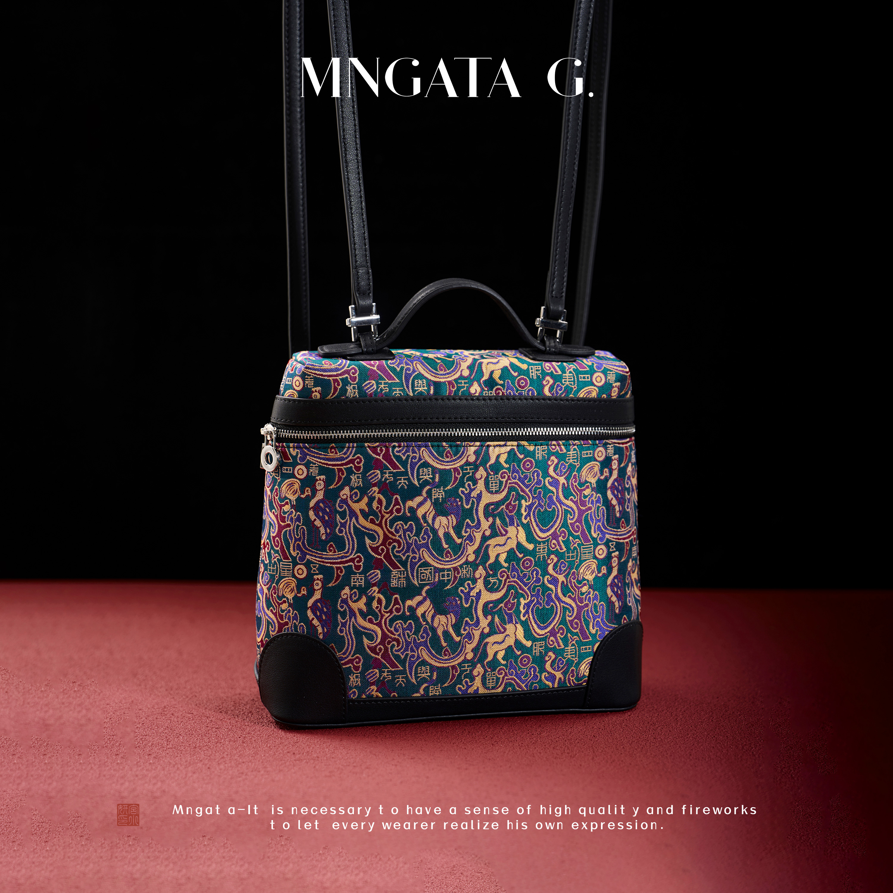 MNGATA G.宫小妍【五星出东方】桑蚕丝百搭新中式国风包包5020501