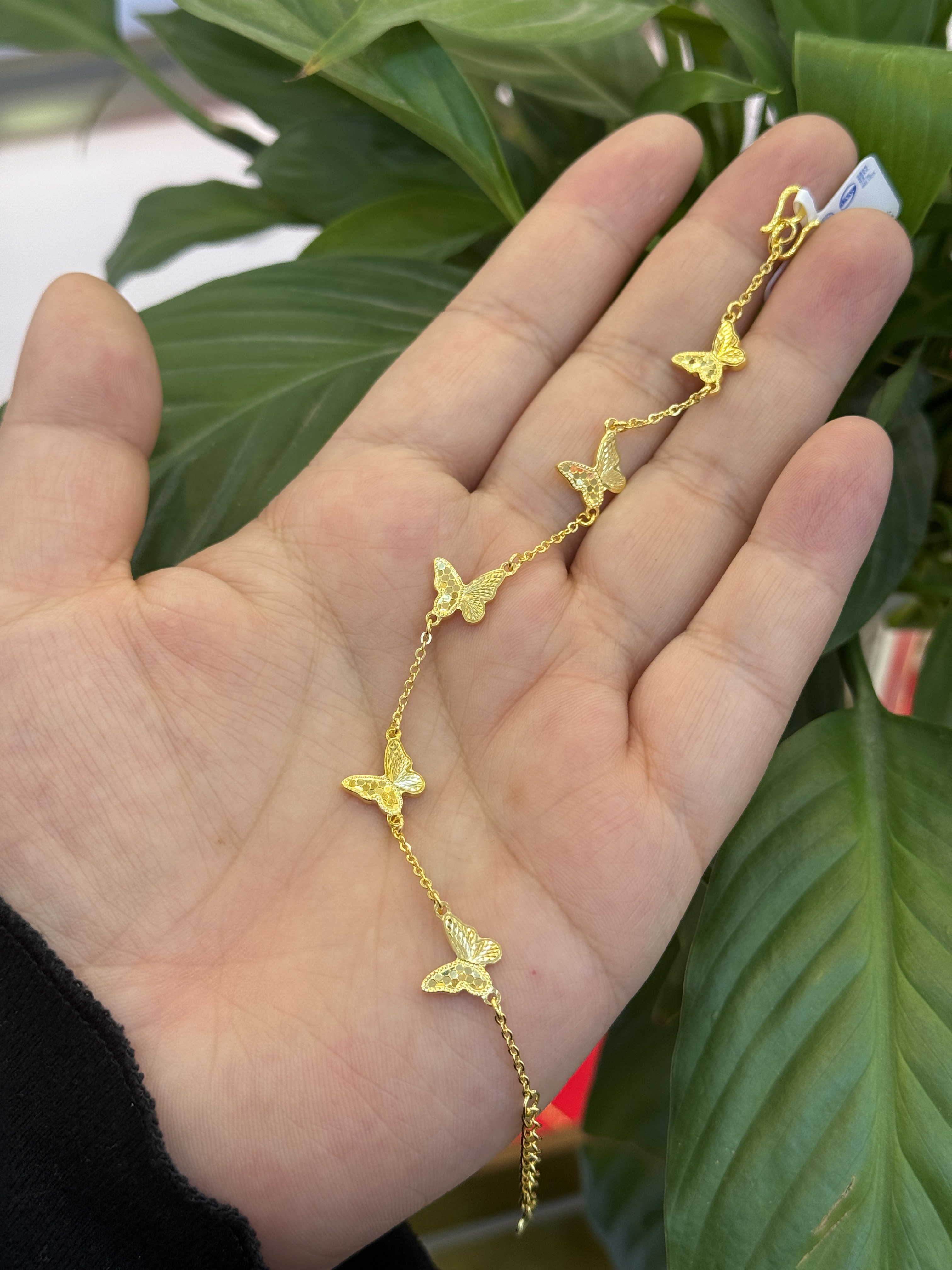 足银手链 蝴蝶手链少女甜美精致轻奢仙女可调节超仙清新气质时尚