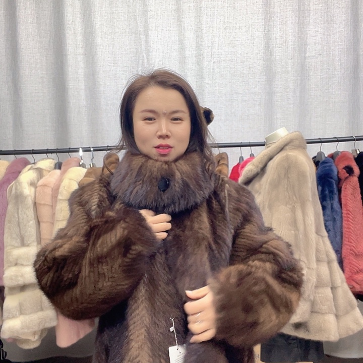 女款水貂外套女秋冬