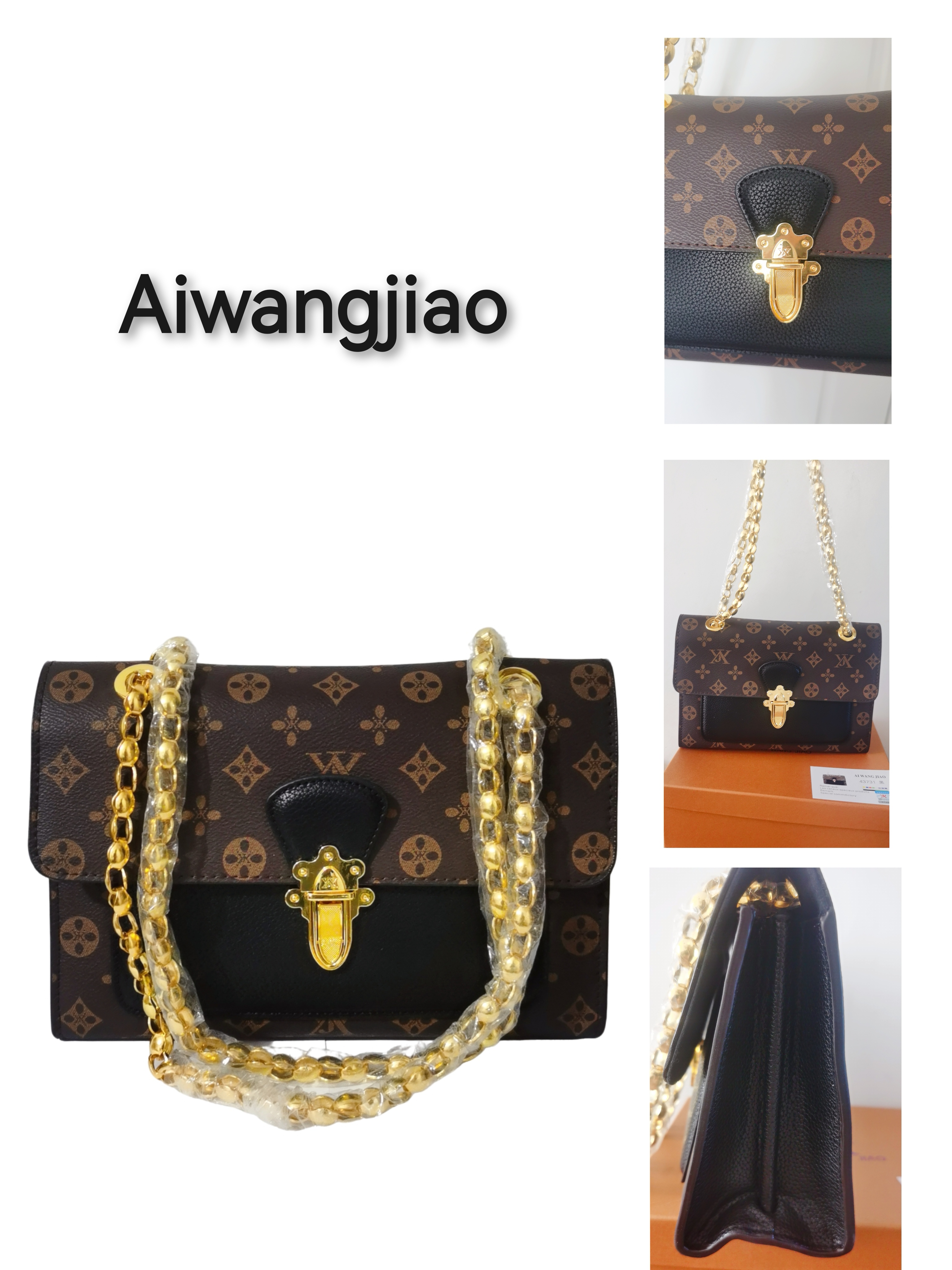 艾旺角皇冠包链条包2025秋冬实用复古休闲包小众实用手拿包收纳包