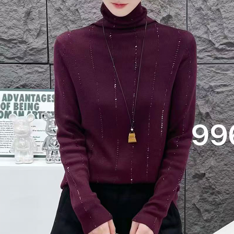 针织衫百搭显瘦女士修身显瘦长袖打底衫秋冬