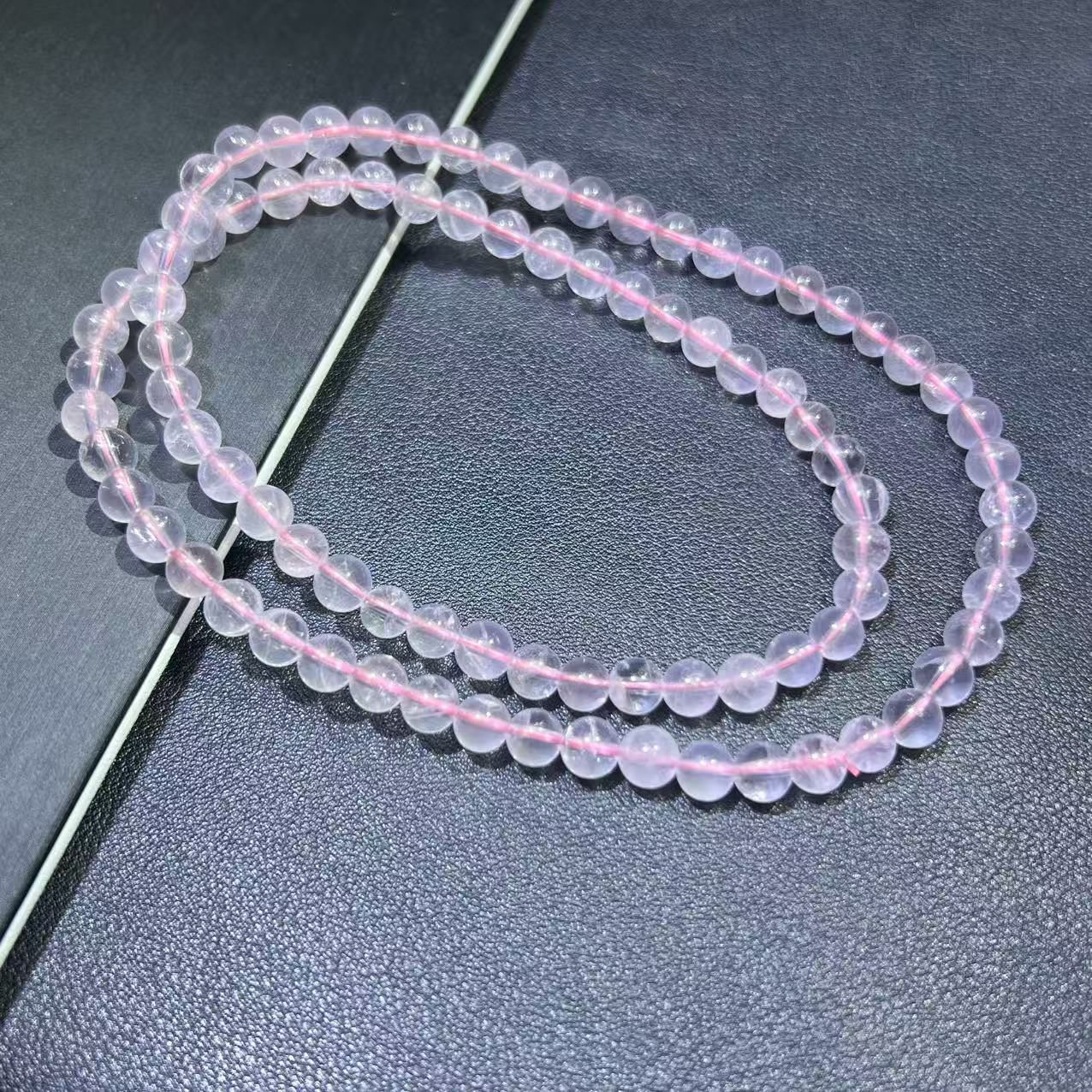 面面来财珠宝C11061卡6卡7左右-冰花芙蓉晶粉水晶项链