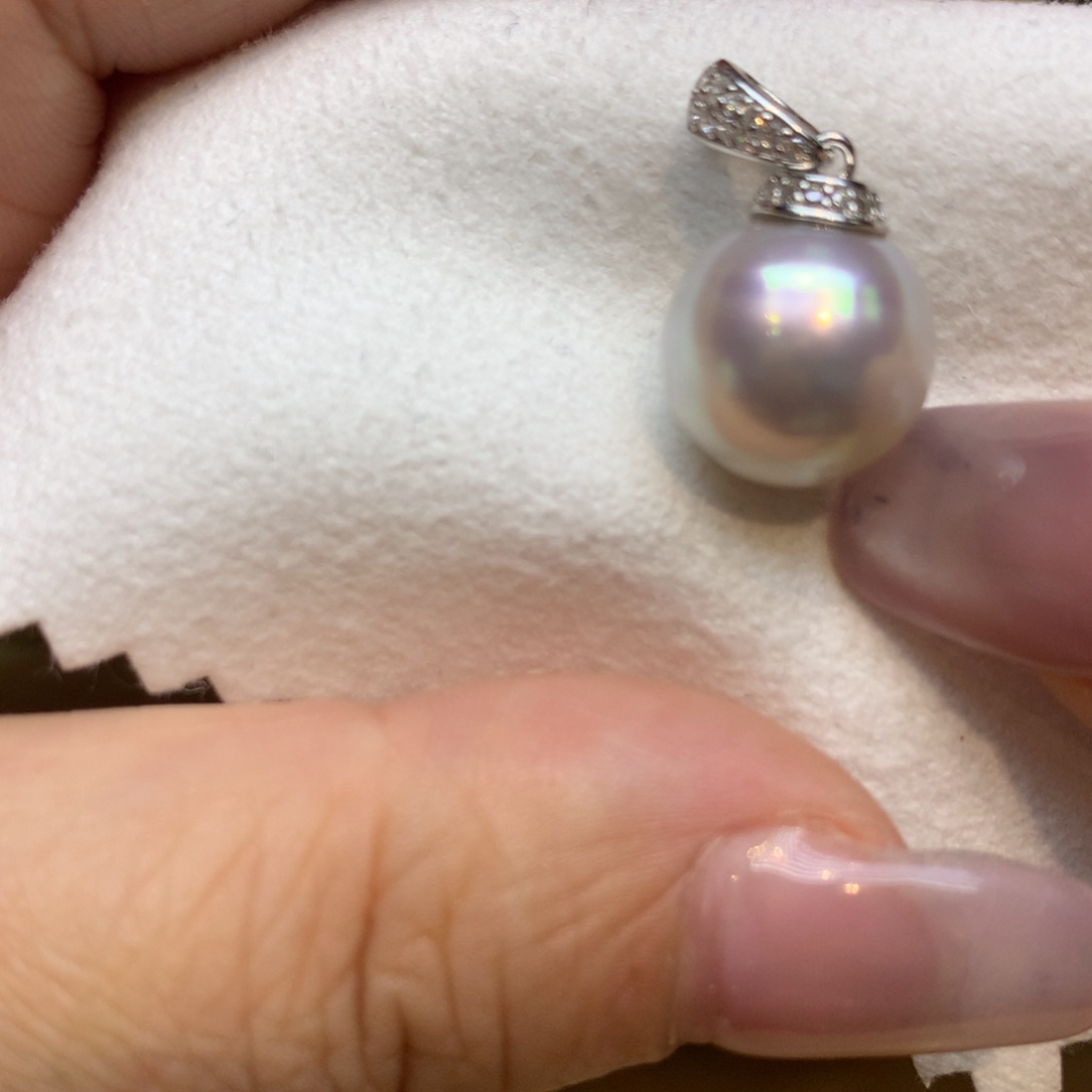 颈饰银S925镶嵌海水珍珠