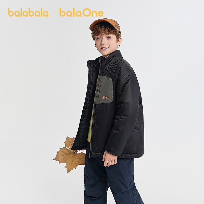 【balaOne】巴拉巴拉儿童棉服女童男童外套新款2025秋冬三防轻薄