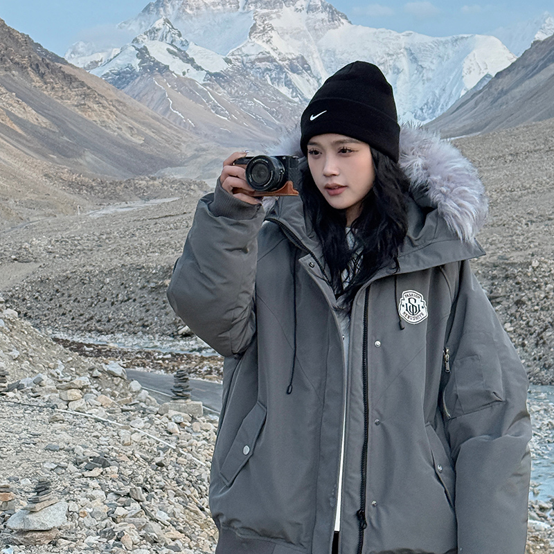 棉服女棉衣2025年冬季新款ins大毛领韩版加厚保暖宽松棉袄外套潮